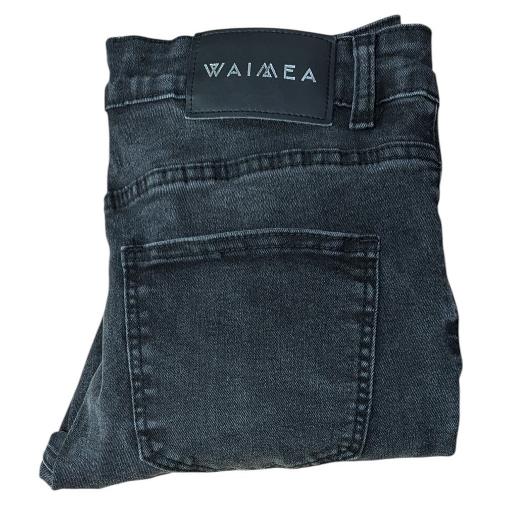 Waimea Distressed Mens Skinny Fit Jeans Distressed Size 30 Black 30x32